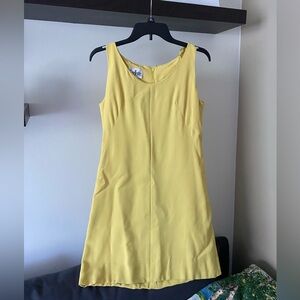 Vintage Butter Yellow Sleeveless Dress Size Small